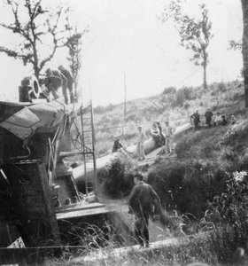 Big Bertha, the German Gun that Shelled Paris, World War I, c. 1918