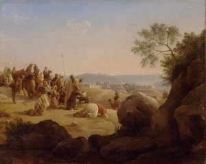 Pilgrims Before Jerusalem by Nikanor Grigoryevich Chernetsov