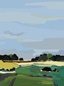 Abstract Countryside Scene by Nikita Jariwala