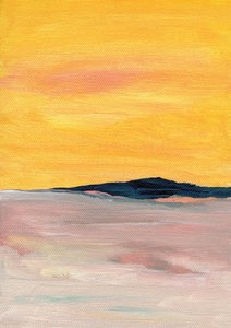 Abstract Golden Horizon by Nikita Jariwala