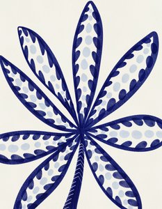 Blue Tropical Leaf by Nikita Jariwala