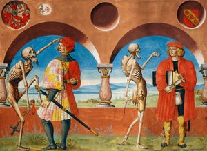 Death, Knight and Jurist from the Dance of Death Cycle by Albrecht Kauw