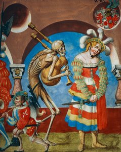 Death with Bagpipes and Prostitute (detail)