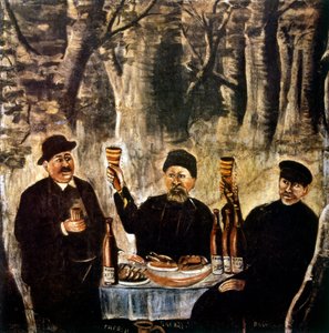 Feast of the Four Town Elders by Niko Pirosmani