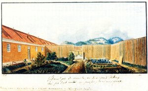 Courtyard in the Peter prison by Nikolai Alexandrovich Bestuzhev