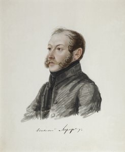 Portrait of Decembrist Nikolai Lorer by Nikolai Alexandrovich Bestuzhev