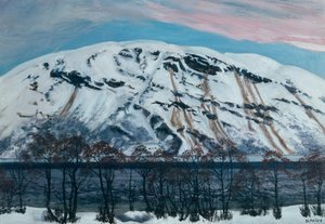 Cold April morning with avalanche