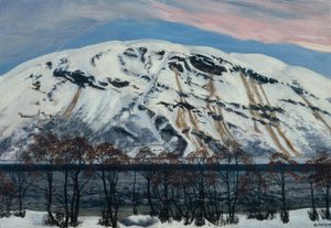 Cold April Morning with Avalanche, Snow Mountain