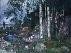 Foxgloves by Nikolai Astrup
