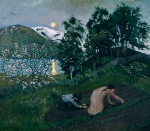 Spring Night in the Garden by Nikolai Astrup