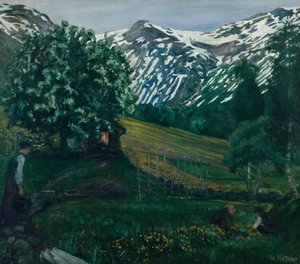 Spring Night Smieheggen by Nikolai Astrup