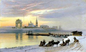 Angara at Irkutsk, 1886 by Nikolai Dobrovolsky