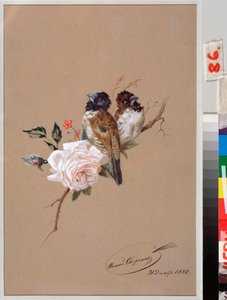 Two Birds on a Rose