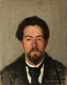 Portrait of the Author Anton Chekhov by Nikolai Ivanovich Kravchenko