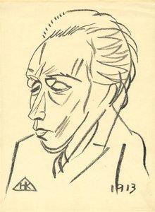 Portrait of the Poet Velimir Khlebnikov by Nikolai Ivanovich Kulbin