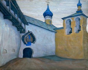 Petschory, Monastery / Gouache by N. K. Roerich by Nikolai Konstantinowitsch Roerich