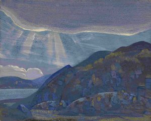 Rocks and Cliffs from the series Ladoga, 1917-1918 by Nikolai Konstantinowitsch Roerich