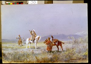 The Falconry by Nikolai Nikolaevich Karazin