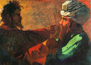 Christ and Nicodemus Study, 1889 by Nikolai Nikolayevich Ge
