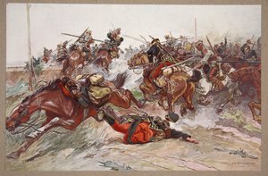 The Battle of Wafangou by Nikolai Semyonovich Samokish