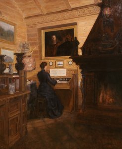 Woman by the Cembalo by Nils Dahl Alstrup