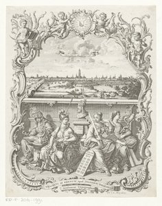 View of Utrecht and Allegory with Minerva and Virtues by Noach van der Meer (I)