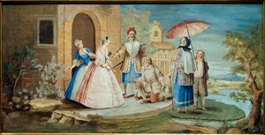 Comedian and Playwright Jean Baptiste Poquelin dit Moliere and His Comedians in Georges Dandin