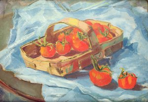 Basket of Tomatoes by Nora Summers