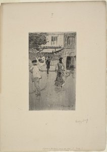 Avenue Trudaine on a Rainy Day by Norbert Goeneutte