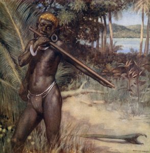 Solomon Islander playing the 