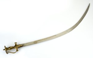 Talwar Saber with Indo-Muslim Hilt of Panjabi Type, Blade Possibly 18th Century, Hilt 19th Century
