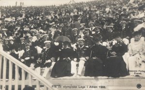 Dignitaries watching the 1906 Olympic Games, Athens by Norwegian Photographer