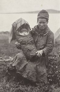 Lapp Mother and Baby by Norwegian Photographer