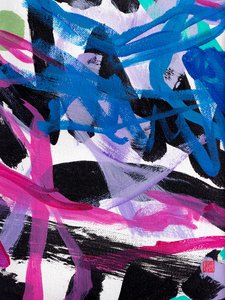 Zen Blue Strokes Abstraction, 2023