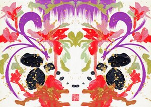 Zen Orange Purple Flowers 2