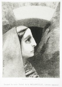 To Edgar Poe (Before the Black Sun of Melancholy, Lenore Appears) by Odilon Redon