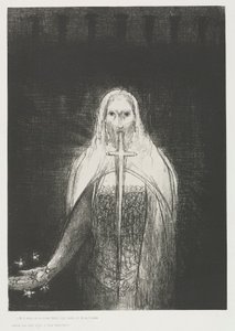 And He Had in His Right Hand Seven Stars; and Out of His Mouth Went a Sharp Two-Edged Sword by Odilon Redon
