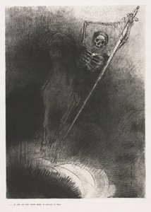 And His Name That Sat on Him Was Death by Odilon Redon