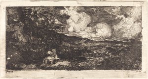 Galloping Horseman by Odilon Redon