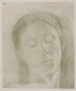 Closed Eyes by Odilon Redon