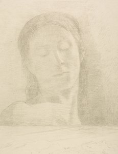 Closed Eyes by Odilon Redon