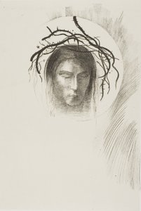 Day Appears at Last,...and in the Very Disk of the Sun Shines the Face of Jesus Christ, Plate 24 of 24 by Odilon Redon