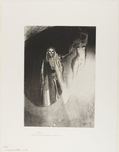 Death: "It is I who make you serious; let us embrace each other", Plate 20 of 24 by Odilon Redon