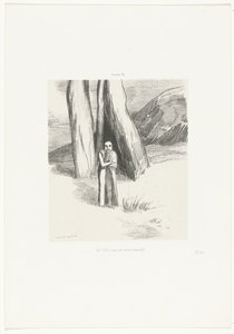 A Fool in a Gloomy Landscape by Odilon Redon