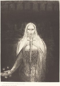 And He Had in His Right Hand Seven Stars; and Out of His Mouth Went a Sharp Two-Edged Sword by Odilon Redon