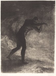 And Man appeared; questioning the earth from which he emerged and which attracts him, he made his way toward somber brightness
