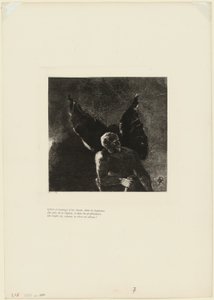 Glory and Praise to You, Satan, in the Heights of Heaven, Where You Reigned, and in the Depths of Hell, Where, Vanquished, You Dream in Silence!, plate 8 of 9 by Odilon Redon
