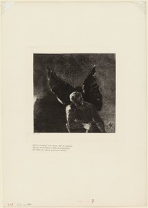 Glory and Praise to You, Satan, in the Heights of Heaven, Where You Reigned, and in the Depths of Hell, Where, Vanquished, You Dream in Silence! (plate 8 of 9) by Odilon Redon