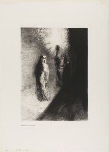 He Raises the Bronze Urn, Plate 4 of 10 by Odilon Redon