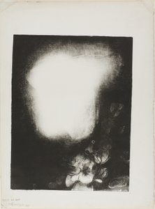 Head of Woman with Corsage of Flowers by Odilon Redon